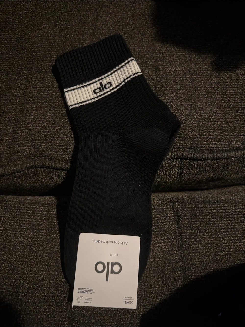 Boxed ALO Yoga Black & White Crew Socks - 6-Pack Variety